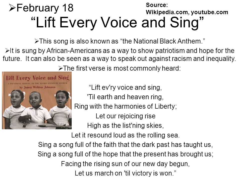 Lift Ev’ry Voice and Sing